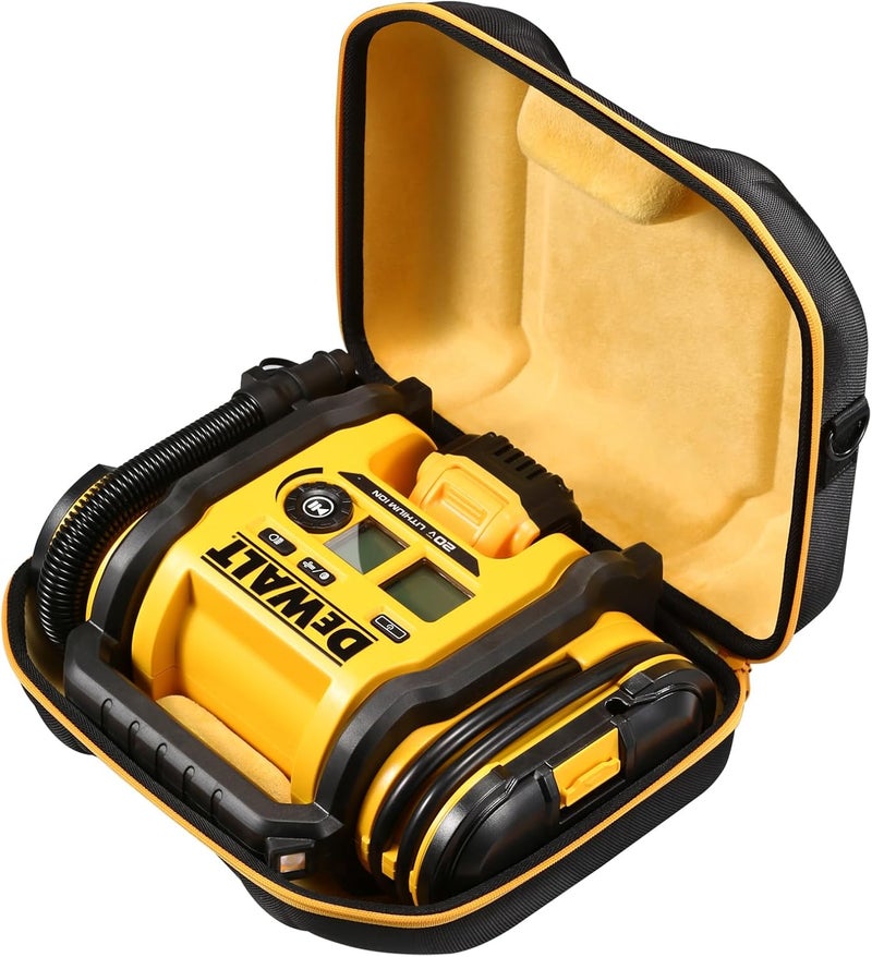 MeEazy Hard Case, Protective Custom-Fit Padded Storage Bag with YKK Zippers, Form-Fitting Shell, and Wide Shoulder Strap for DEWALT DCC020IB 20V Max Air Compressor Tire Inflator (CASE ONLY) - Image 1